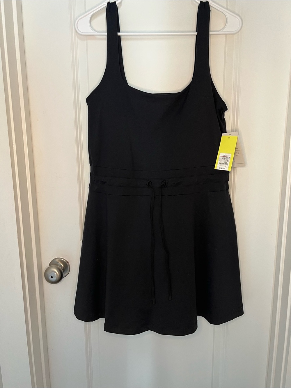 All In Motion — Black Athletic Dress with Drawstring Waist